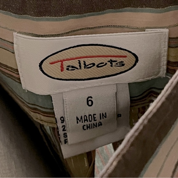 2/$30 Talbots Pretty Striped Skirt size 6 - Picture 5 of 7